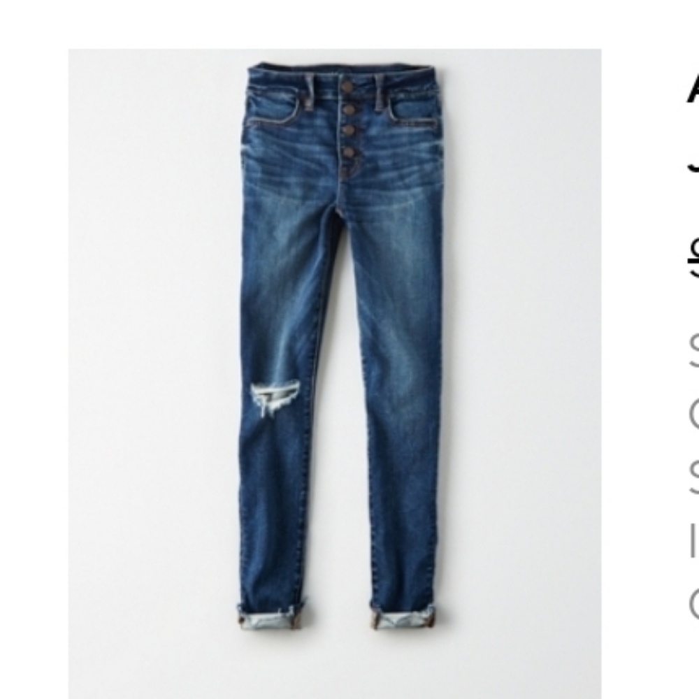 American eagle next level high waisted button up